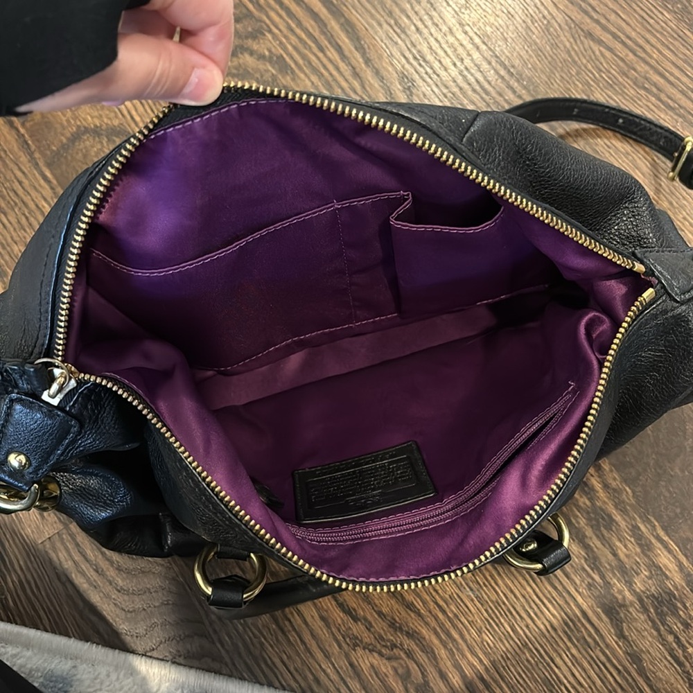 Black Coach Handbag - Picture 3 of 5
